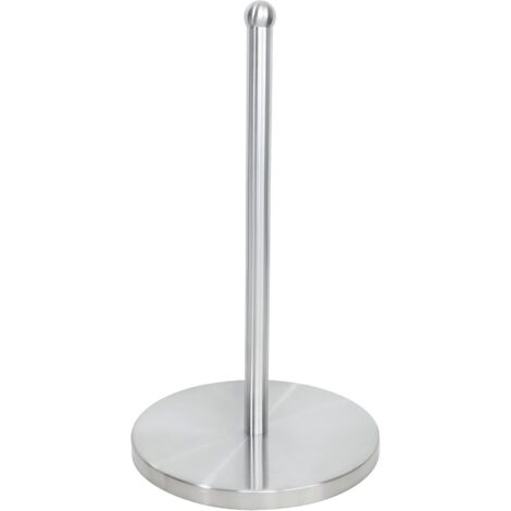 Porte-Rouleau de Papier Toilette sur Pied pour Salle de Bain, Porte Essuie Tout Longeur 34.5 CM, Support en Acier Inoxydable avec Brossée Argenté, Durable et Pratique