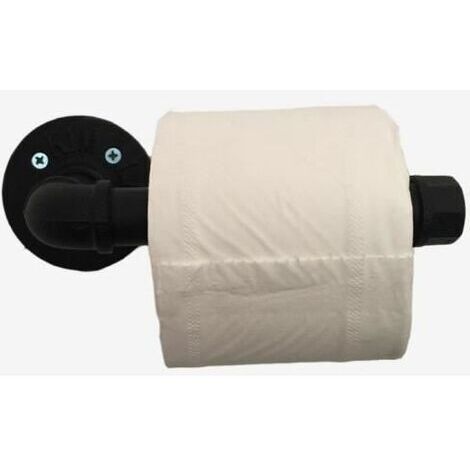 Porte-Rouleau de Papier Toilette Vintage Design Industriel Rétro Métal Tube Support Mural Support Papier Toilette