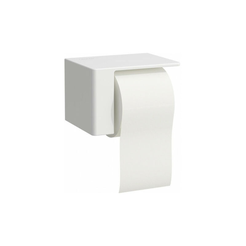 Porte-rouleau de papier val en cours d'utilisation, à droite, Coloris: Blanc - H8722800000001