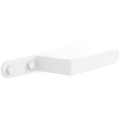 Porte-rouleau de salle de bain en acier et finition blanc mat   Poids maximum : 0,5 kg Mesures 23x3x6,8 cm  Comprend vis et chevilles pour la fixation au mur 