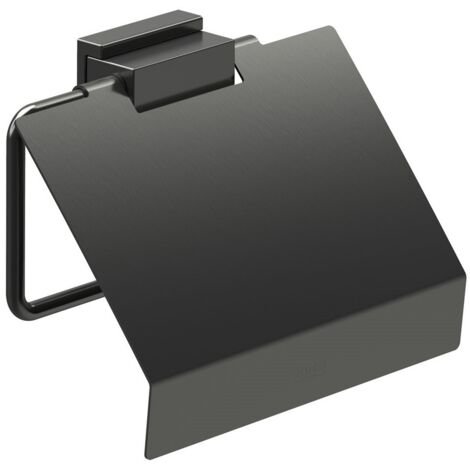 Porte-rouleau de toilette RUBIK noir - Options ROCA : Avec couvercle