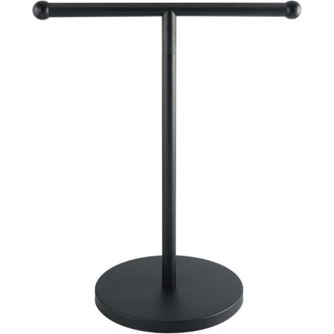 Porte Rouleau Essuie Tout, Hauteur 39.5 CM, Porte Sopalin sur Pied en Acier Inoxydable, Accessoires de Salle de Bain/Cuisine, Installation Facile et Pratique, Noir