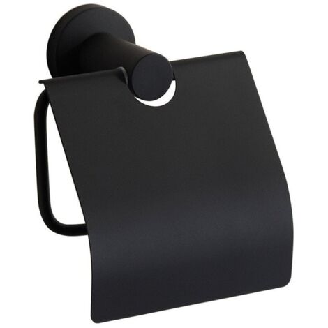 Porte Rouleau Papier avec Couverture Montage Mural Pratique avec Fixation Invisible Construit par 304 Acier Inoxydablede en Finition de Peinture de Caoutchouc pour Salle de Bain Toilette