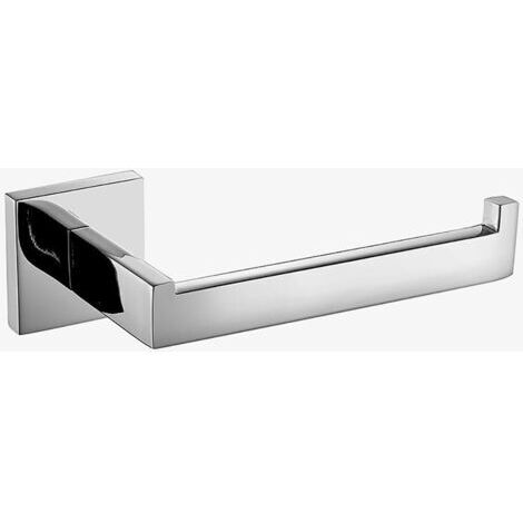 Porte Rouleau Papier Toilette de Support, 304 de Acier Inoxydable de Porte-Papier Noir Accessoirs WC Salles de Bains (Forage, Chrome A)