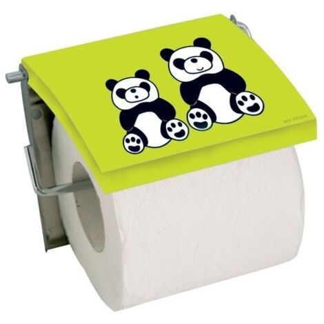 Porte rouleau papier wc Acier Inox PANDA Vert MSV