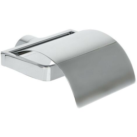 Porte-rouleau papier WC avec couvercle à percer ou à coller