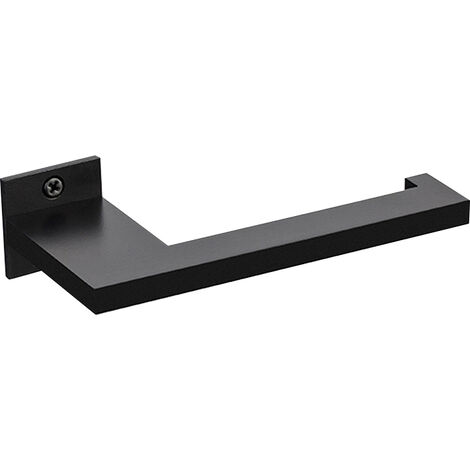 Porte rouleau papier wc ligne black - Décor : Noir RAL 9005 - Entraxe : 25 mm - Epaisseur : 10 mm - Largeur : 155 mm - Matériau : Aluminum - Platine : 40x40x3mm - Profondeur : 73 mm - ITAR