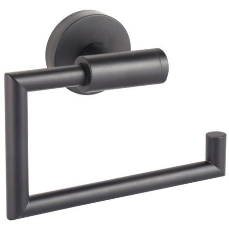 Porte Rouleau Papier Wc Mural ABBY Acier Noir mat MSV