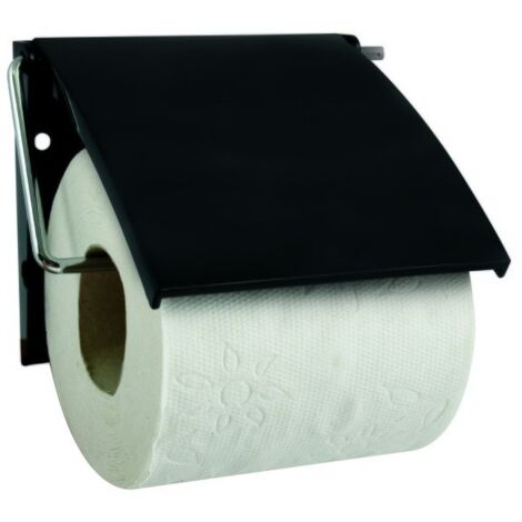 Porte-papier toilette double, noir, 1200 series. Hôtels& Hygiène.