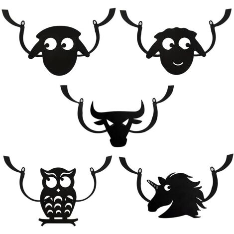 Porte-Rouleau pour Papier toilette Support mural en Fer Décoration Animal - ManoMano, Noir/Blanc, Mat, 1 Rouleau, pour Cuisine ou Salle de Bain
