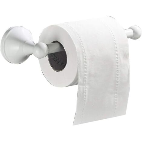 Porte-rouleau sans couvercle, barre de papier hygiénique en laiton, Support de papier Cuisine montage à vis mural,pour Toilette Cuisine Salle de Bain 20 cm, blanc