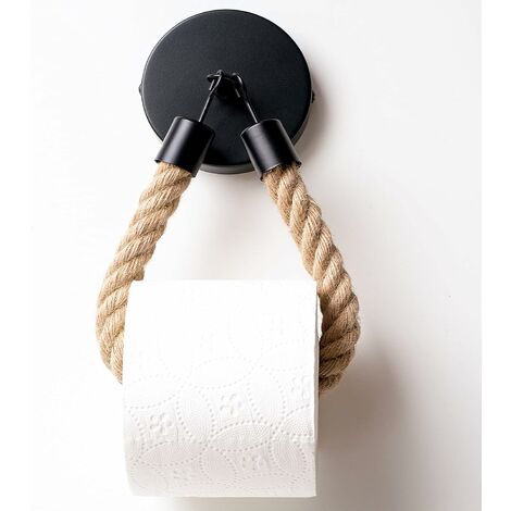 Porte-rouleau SANS perçage Porte-rouleau industriel Porte-serviettes Anneau rond Anneau porte-serviettes de salle de bain vintage Porte-papier toilette Porte-rouleau Porte-rouleau Porte-rouleau