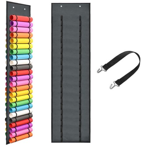 Porte-rouleaux de vinyle à 48 compartiments, organisateur mural de rangement pour rouleaux de vinyle, idéal pour les loisirs créatifs.