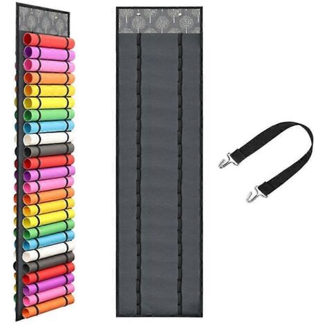 Porte-rouleaux de vinyle à 48 compartiments, organisateur mural de rangement pour rouleaux de vinyle, idéal pour les loisirs créatifs.