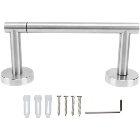 Porte-rouleaux d'essuie-tout en acier inoxydable antirouille, robuste et supportant une grande capacité de charge, pour la cuisine et la salle de bain. Finition brossée.