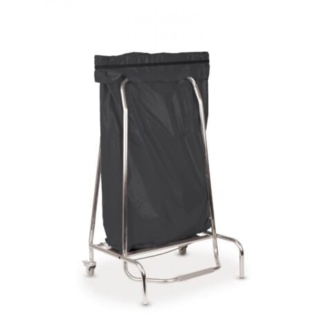 Porte-sac poubelle inox - 110L - Casselin