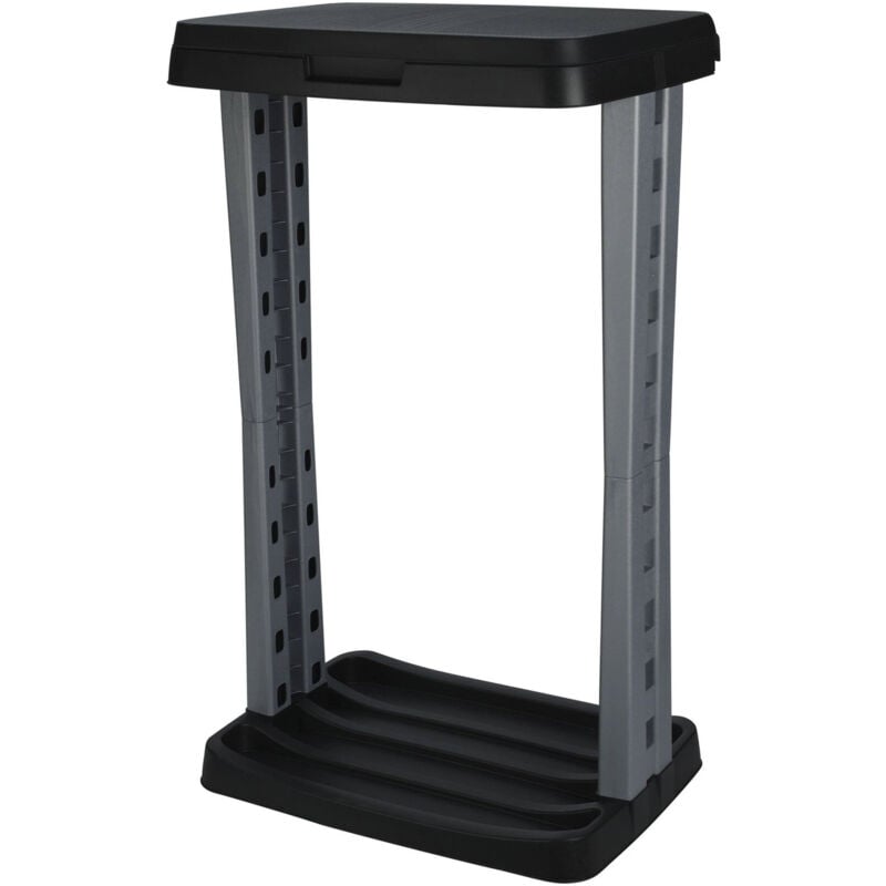 Porte-sac poubelle Well Home 60L couleur anthracite 100% Recyclable 43x31x9,5cm
