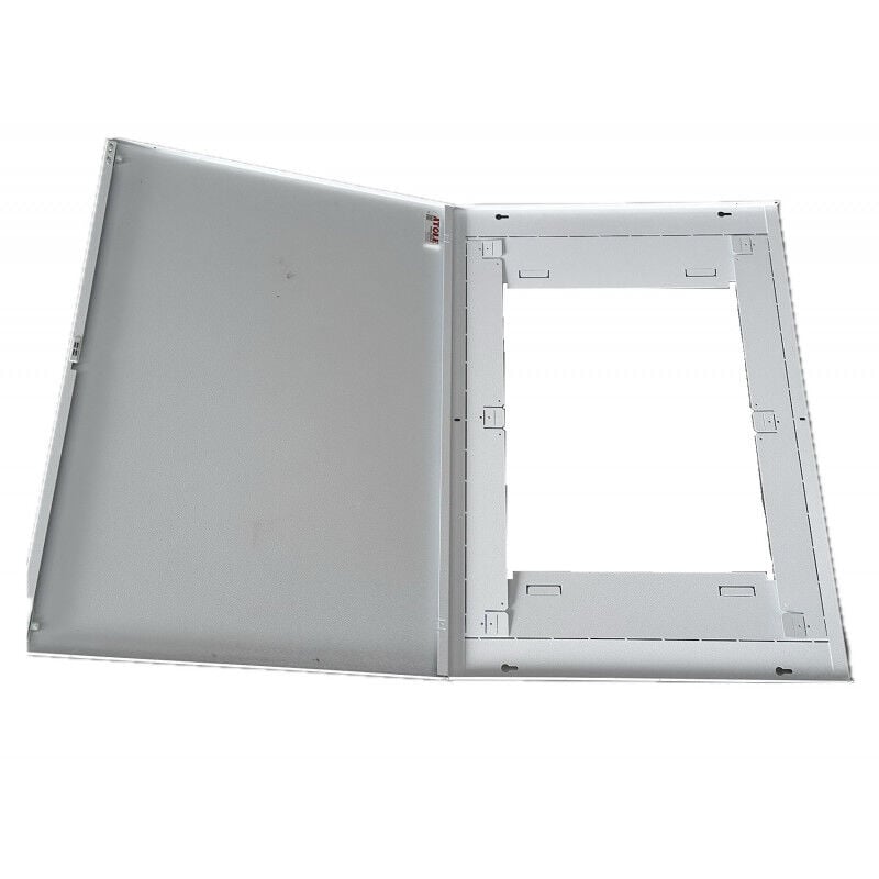 Porte métal saillie avec cadre 830x580mm avec cadre intégré 770x522mm pour bac encastré 2 travées 13M PATT ATOLE GTA205