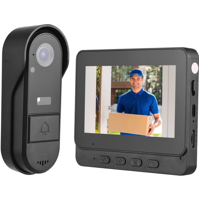 Porte sans fil d'écran IPS de 4,3 pouces avec appareil photo extérieur IP65 1080p Intercom 2 Way pour le bureau à domicile