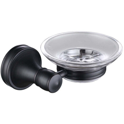 PORTE SAVON 001 NOIR EN LAITON COLLECTION CÉPHISE