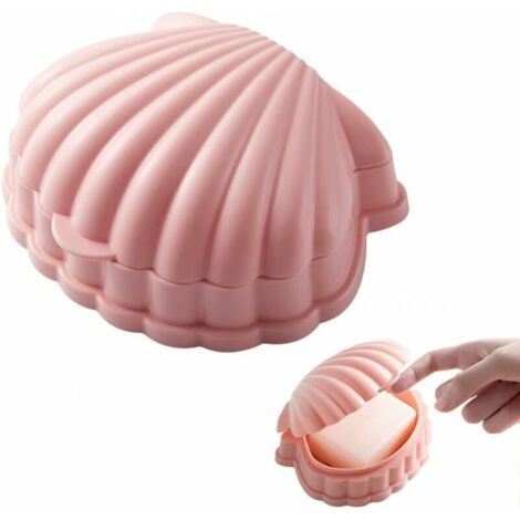 Porte-Savon 2 pièces Coquille Forme continu Porte-Savon en Plastique Porte-Savon Porte-Savon Drainage pour Douche Salle de Bain école Salle de Sport
