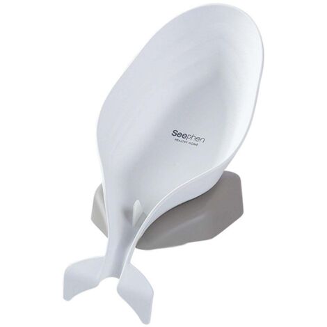 Porte-savon à ventouse antidérapant en forme de dauphin, idéal pour la salle de bain.
