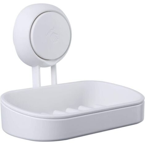 Porte Savon à Ventouse, Boîte à Savon, Porte Savon Douche Réutilisable Charge 5KG 1 Seconde Installation Convient à la Cuisine, à la Salle de Bain, Salon, Balcon, Bureau couche double（couche unique）
