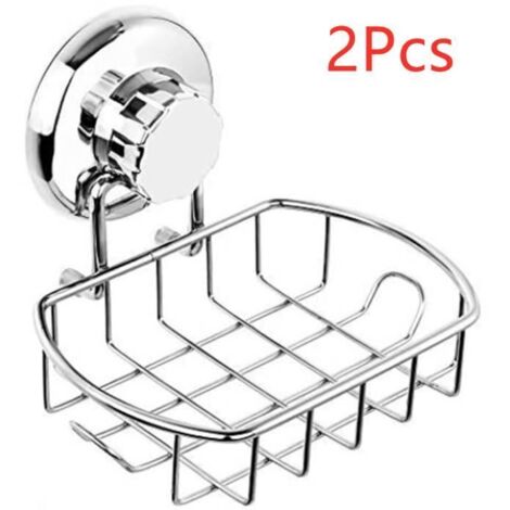 Porte-Savon À Ventouse Porte-Savon En Acier Inoxydable Porte Eponge Plateau De Rangement Durable, Porte-éponge Pour Cuisine