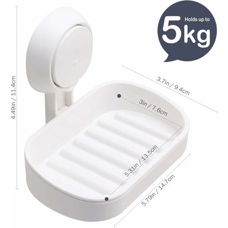 Porte-savon à ventouse sans perçage et réutilisable 1 seconde charge d'installation 5 kg