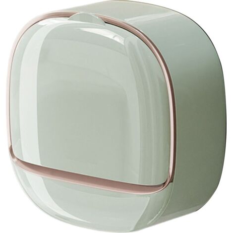 Porte-savon à vidange automatique, robuste et durable, facile à installer, porte-savon mural pour salle de bain - vert clair