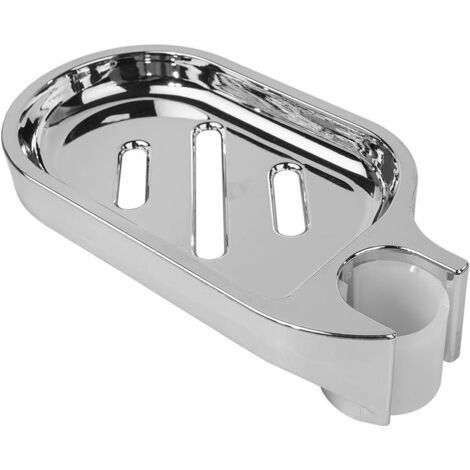 Porte-savon ajustable pour barres de douche - Accessoire de salle de bain pratique - Compatible avec les tuyaux de 22 mm de diamètre - Matériau ABS - Accessoire pour barre de douche