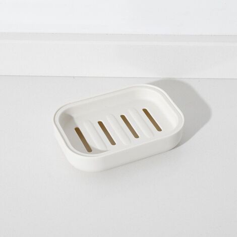 Porte-savon blanc, 7,510,52 cm, 1 pièce, porte-savon de salle de bain avec évacuation, porte-savon portable de voyage, porte-savon.