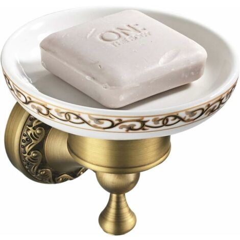 Porte - savon bronze avec plateau de douche mural porte - savon en laiton, style antique, idéal pour salle de bain WC