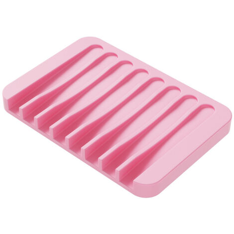 Porte-savon cascade de douche, support à savon, étagère à savon, convient pour la salle de bain, la cuisine, le plan de travail, en silicone souple, garde les savons au sec, facile à nettoyer - 2 pièc