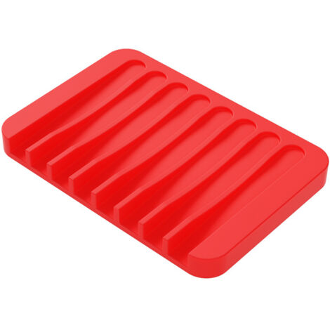 Porte-savon cascade de douche, support à savon, étagère à savon, convient pour la salle de bain, la cuisine, le plan de travail, en silicone souple, garde les savons au sec, facile à nettoyer - 2 pièc
