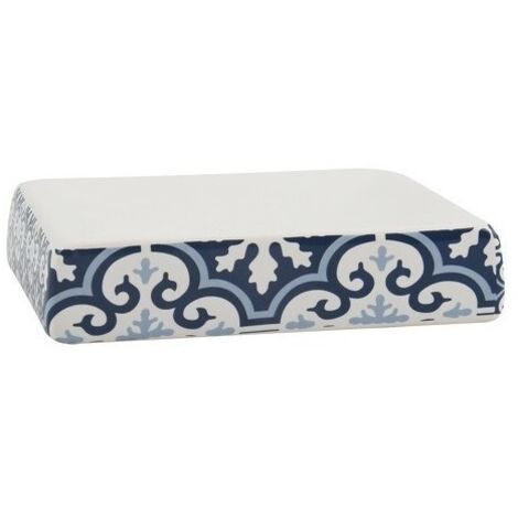 Porte Savon Céramique AMADORA Bleu & Blanc MSV