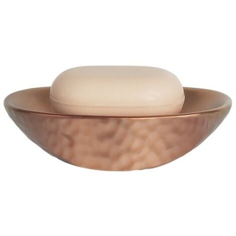 Porte savon Céramique DARWIN HAMMERED Cuivré Spirella