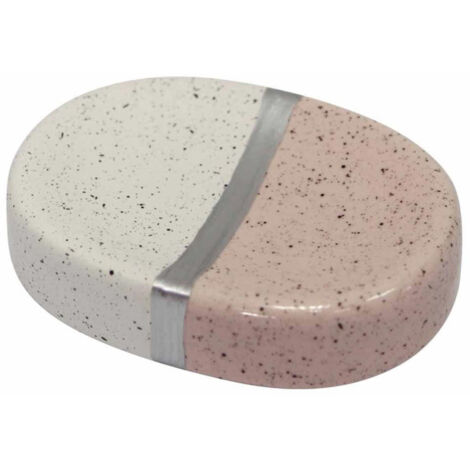 Porte Savon Céramique Design "Skyline" 26cm Rose