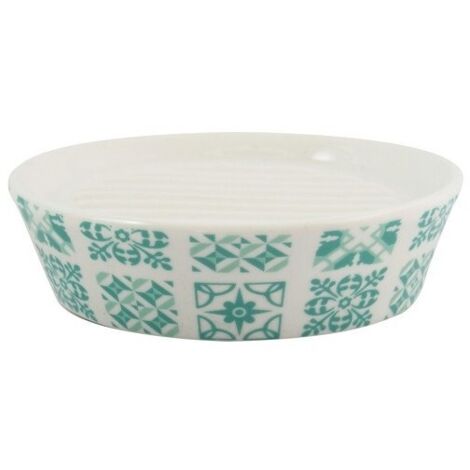 Porte Savon Céramique SINTRA Bleu Turquoise MSV