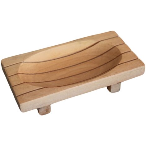 Porte-savon classique en acajou - Égouttoir à grille- Vendu par 1