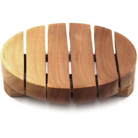 Porte-Savon Classique en Acajou - Rond- Vendu par 1