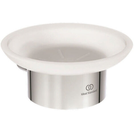 Porte-savon CONCA rond, avec support mural chromé IDEAL STANDARD