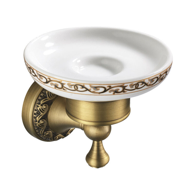 Linghhang - Porte Savon Coupelle de Couleur Bronze avec Fixation Mural Porte Savon De Douche en Laiton dans Le Style Antique de Haute Qualité avec