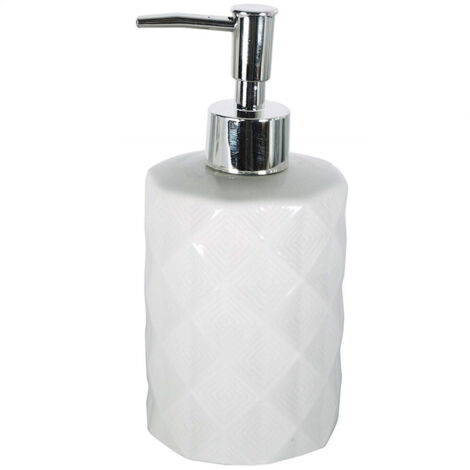 Porte-savon Cylindrique En Losange Blanc Esy10343 Distributeur De Savon