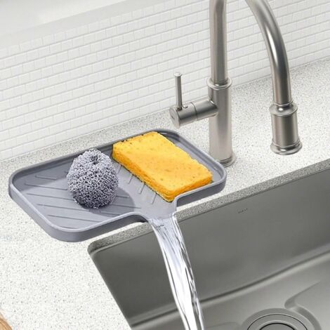 Porte-savon de cuisine, porte-savon en silicone pour salle de bain, porte-torchon pour évier, organiseur de flacons de détergent, distributeur de savon-AquaForge