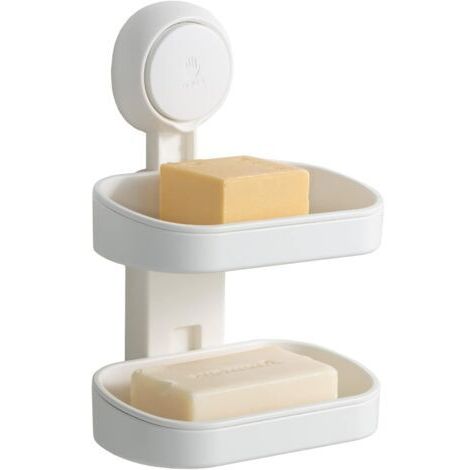 Porte-savon de douche double couche, ventouse double couche, montage mural, aucun perçage requis