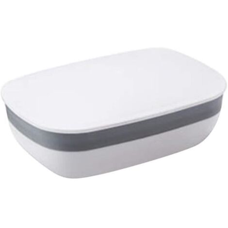 Porte-savon de salle de bain, porte-savon de voyage, porte-savon étanche (blanc)