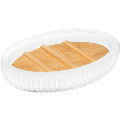 Porte Savon Déco "Natureo" 12cm Blanc