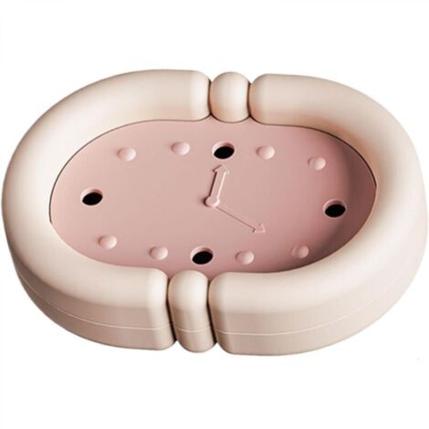 Porte-savon - Design horloge original - Porte-éponge - Convient pour les salles de douche, les cuisines et les salles de bain - Fabriqué avec des matériaux de haute qualité - 15 x 11 x 4 cm