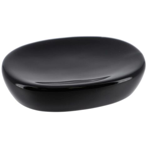 Porte savon dolomite oval - noir - Tendance